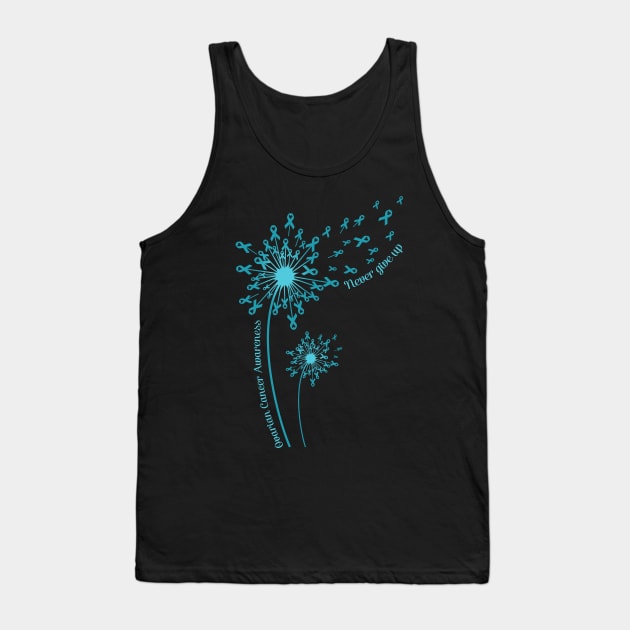 Dandelion Ovarian Cancer Awareness Never Give Up Tank Top by Elliottda